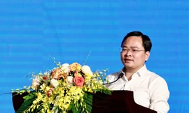 Anh Nguyễn Anh Tuấn, Ủy viên T.Ư Đảng, Bí thư thứ nhất T.Ư Đoàn phát biểu bế mạc hội nghị. Ảnh: Bảo Anh