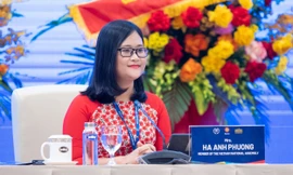 Nữ đại biểu trình bày Tuyên bố đầu tiên của Hội nghị Nghị sĩ trẻ toàn cầu là ai?