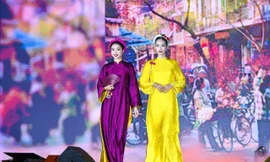 Mãn nhãn màn trình diễn áo dài “Thu Hà Nội xưa và nay”