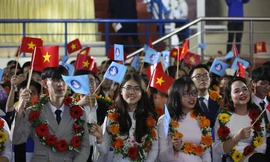 Phó Chủ tịch nước Đặng Thị Ngọc Thịnh có buổi gặp mặt sinh viên đạt danh hiệu “Sinh viên 5 tốt” và “Sao Tháng Giêng” cấp T.Ư, năm 2019. Ảnh: Bảo Anh