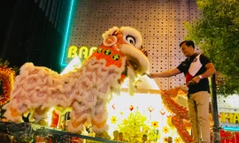 Mãn nhãn màn múa Lân - Sư - Rồng lúc rạng sáng