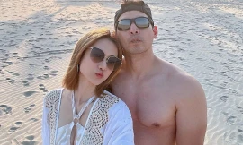 Á hậu Hong Kong cùng chồng đến Đà Nẵng