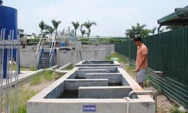 Khu xử lý nước thải được thành phố đầu tư cho công ty Foodex trị giá hàng chục tỷ đồng “đắp chiếu” lãng phí. Ảnh: Tuấn Minh