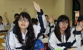 Những thí sinh tương lai của mùa tuyển sinh 2015. ảnh: Hồ Thu