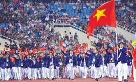 Đoàn thể thao Việt Nam tại Á vận hội ASIAD 16 ở Trung Quốc năm 2010. Ảnh: Như Ý