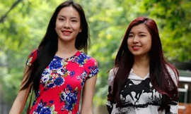 Vũ Thị Ngọc (trái) và Đồng Ánh Quỳnh