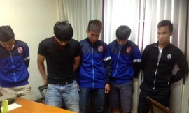 Một số cầu thủ Đồng Nai bị cơ quan chức năng tạm giữ để điều tra vụ bán độ ở V.League. Ảnh: Lê Dương.