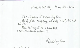Lần đầu tiên, Khánh Ly công bố thủ bút của Trịnh Công Sơn cho phép sử dụng bài hát. Ảnh: NVCC