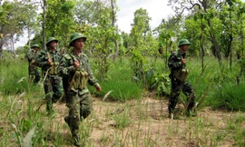 Chiến sĩ biên phòng trên đường tuần tra. Ảnh: Minh họa