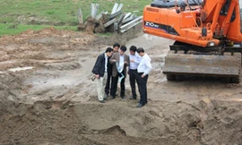 Đoàn kiểm tra đã có mặt tại hiện trường ngày 3/4