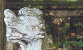 Tượng nghê đá ở Đền vua Đinh, tỉnh Ninh Bình