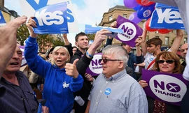 Cuộc trưng cầu dân ý tại Scotland diễn ra trong hôm nay để định đoạt việc ở lại hay tách khỏi Vương quốc Anh. Ảnh: Al-Jazeera