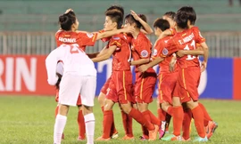 Các tuyển thủ nữ Việt Nam mơ về cơn địa chấn khi đối đầu với ĐT nữ Nhật Bản chiều nay. Ảnh: VSI