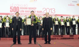 Lễ công bố 500 DN lớn nhất VN 2013. Ảnh: Minh Phương