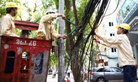 Công ty chiếu sáng ra quân dọn “rác trời”