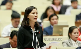 Thiếu tướng Nguyễn Thị Xuân biệt phái về Quốc hội làm Uỷ viên Thường trực Uỷ ban Quốc phòng và An ninh. Ảnh QH