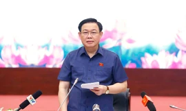 Chủ tịch Quốc hội Vương Đình Huệ phát biểu tại buổi làm việc