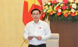 Chủ tịch Quốc hội phát biểu tại phiên họp Uỷ ban Thường vụ. Ảnh Như Ý