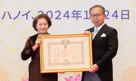 Nhật Bản tặng bà Nguyễn Thị Kim Ngân huân chương Mặt trời mọc