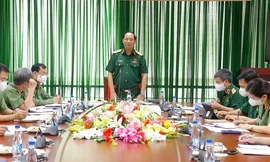 Thượng tướng Trần Quang Phương - Phó Chủ tịch Quốc hội phát biểu tại buổi làm việc. Ảnh QH