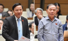 Đại biểu Nguyễn Khắc Định và Lê Thanh Vân