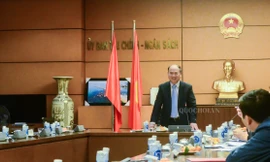 Ủy ban Tài chính – Ngân sách họp thẩm tra báo cáo công tác của Kiểm toán nhà nước. Ảnh: QH