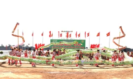 Rồng dài 120m in hình quả sầu riêng 