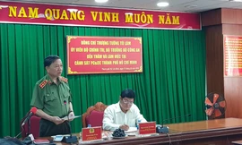 Bộ trưởng Tô Lâm làm việc với Cảnh sát PCCC TPHCM