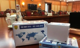 Bộ Kit do Hoc viện Quân y và Công ty Việt Á sản xuất. Ảnh: Nguyễn Hoài
