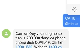 Hơn 60 tỷ đồng ủng hộ phòng, chống dịch Covid-19 qua tin nhắn