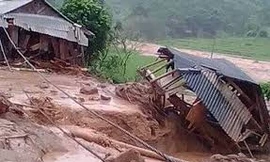 Trung tâm Dự báo Khí tượng Thủy văn Quốc gia khuyến cáo nguy cơ cao xảy ra lũ quét, sạt lở đất do mưa lớn từ đêm nay ở miền Bắc. Ảnh minh họa.