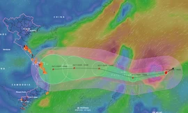 Siêu bão Goni đang đạt cường độ mạnh nhất vào ngày hôm nay với sức mạnh cấp 17, giật cấp 17.