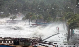 Bão số 9 càn quét khi đi qua Philippines ngày hôm qua. 