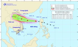 Dự báo vị trí và mô tả đường đi của bão Podul thời điểm hiện tại