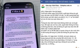 Sở GD&ĐT ngay sau đó đã có thông báo về việc giả mạo văn bản cho học sinh được biết. 