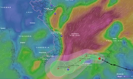 Dự báo đường đi và vùng ảnh hưởng của áp thấp nhiệt đới.
