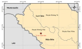Vị trí nơi xảy ra trận động đất tại Điện Biên.