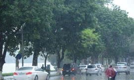 Từ chiều nay mưa kéo dài nhiều ngày ở Bắc Bộ