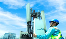 Hình ảnh trạm 5G đầu tiên tại Hà Nội.