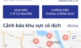 Chức năng mở rộng bản đồ của ứng dụng khai báo y tế NCOVI.