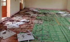 Động đất gây nứt nẻ, sập trần nhiều nhà dân, công trình xây dựng tại Mộc Châu, Sơn La. 