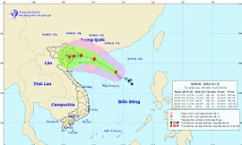 Dự báo vị trí và đường đi của bão số 3