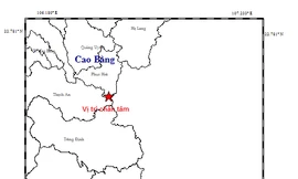 Địa điểm xảy ra trận động đất ở Cao Bằng vào đêm qua, ngay sát biên giới phía bắc nước ta.