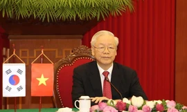 Tổng Bí thư Nguyễn Phú Trọng hội đàm với Tổng thống Hàn Quốc Yoon Suk-yeol
