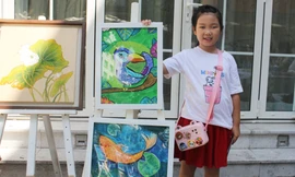 Những bức vẽ sống động bay bổng tại triển lãm tranh 'Ước mơ như ý'