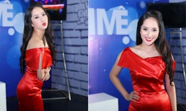 Khánh Thi khoe vòng ba quyến rũ với đầm đỏ rực