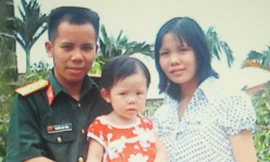 Trung úy Bằng, cô giáo Lê và con gái