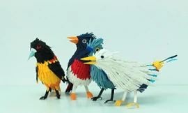 Rực rỡ sắc màu với muôn loài chim... giấy