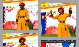 Sao lại để 'giang hồ mạng' Phú Lê mặc trang phục 'hoàng đế' nhảy múa trong trường học?