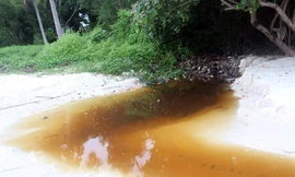 Dòng nước đen ngòm xuất hiện tại bãi biển đẹp nhất Phú Quốc